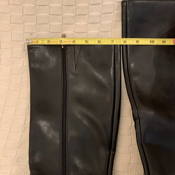 Knee High Tall Boots, Chunky Heel, Black, 8.5 - Picture 7 of 11